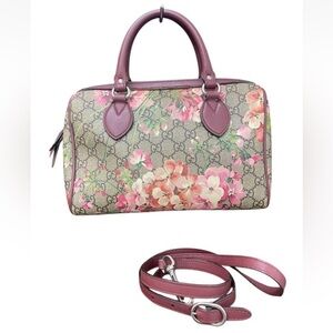 Gucci Pink Floral Satchel Bag
